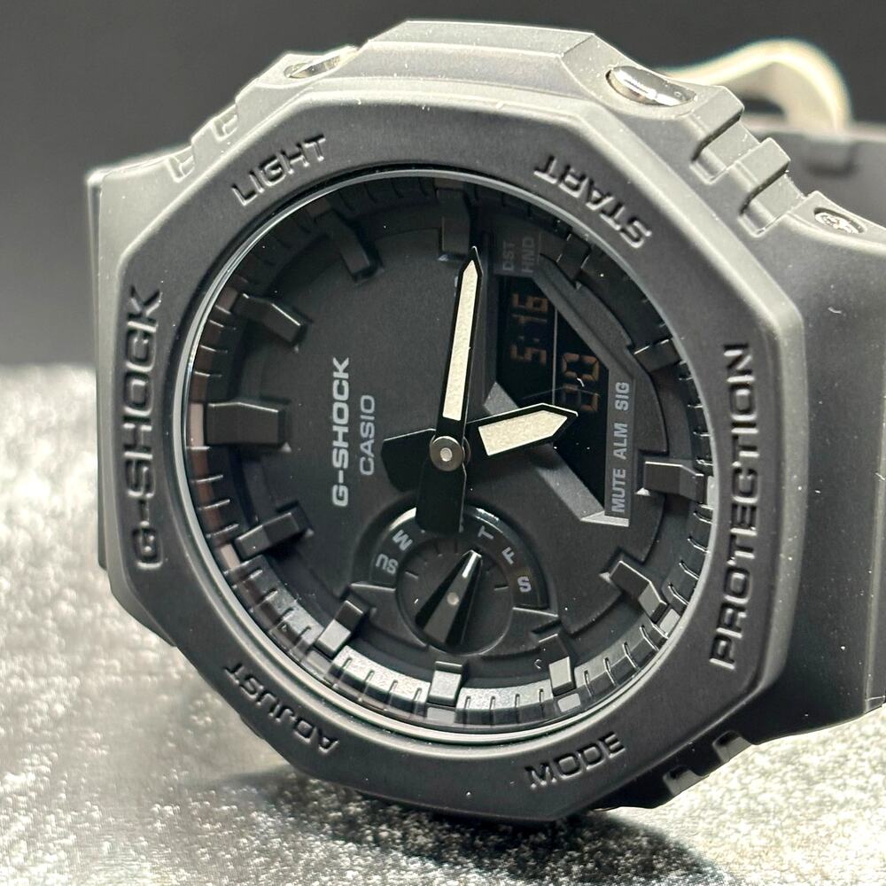 Casio G-Shock GA-2100-1A1 Monochrome Black Carbon Core Guard CasiOak Watch NIB - Picture 14 of 17